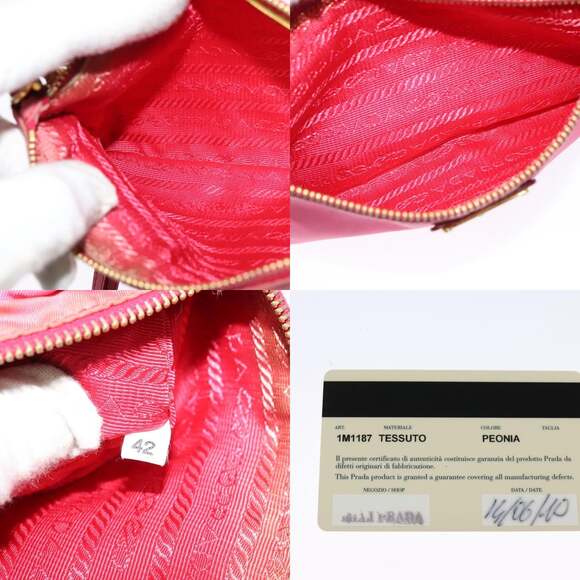 PRADA Shoulder Bag Nylon Pink Gold - Picture 12 of 12